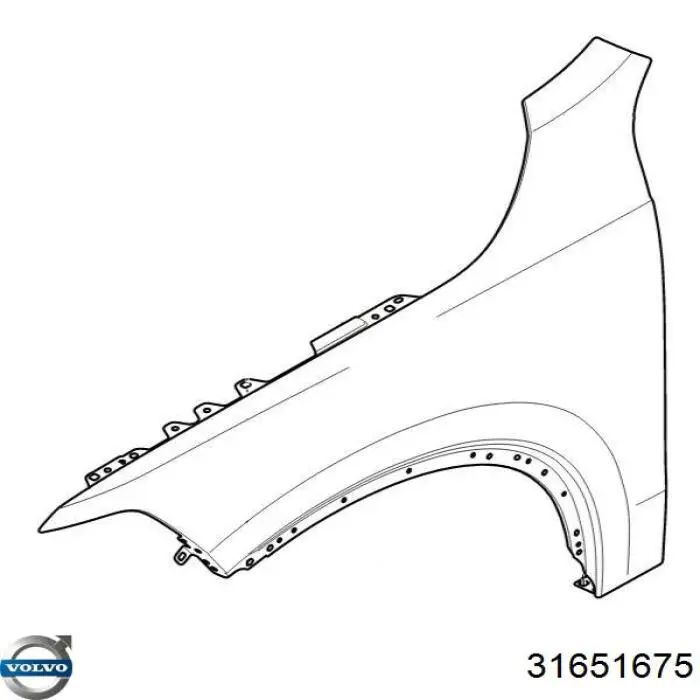 Крыло переднее левое 31651675 Volvo