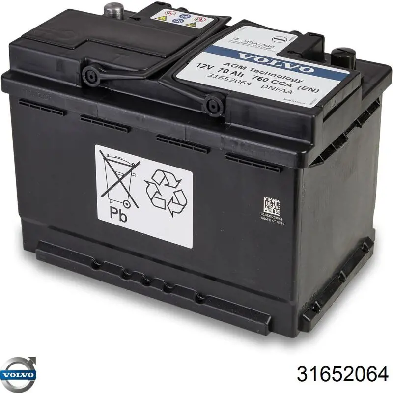 31652064 VOLVO Batería original y equivalente