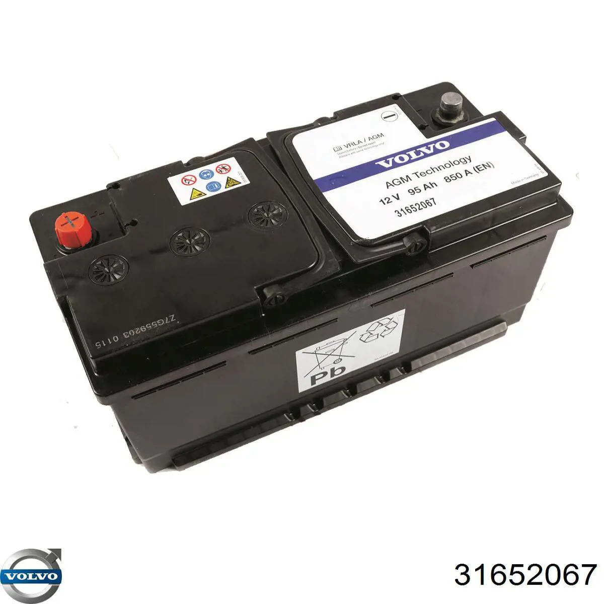 Купить Аккумулятор Volvo 95 А/ч (31652067)