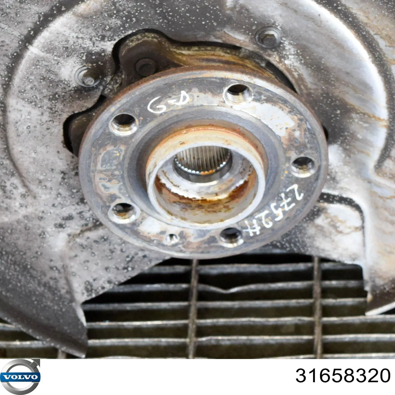 Цапфа задняя правая 31658320 Volvo