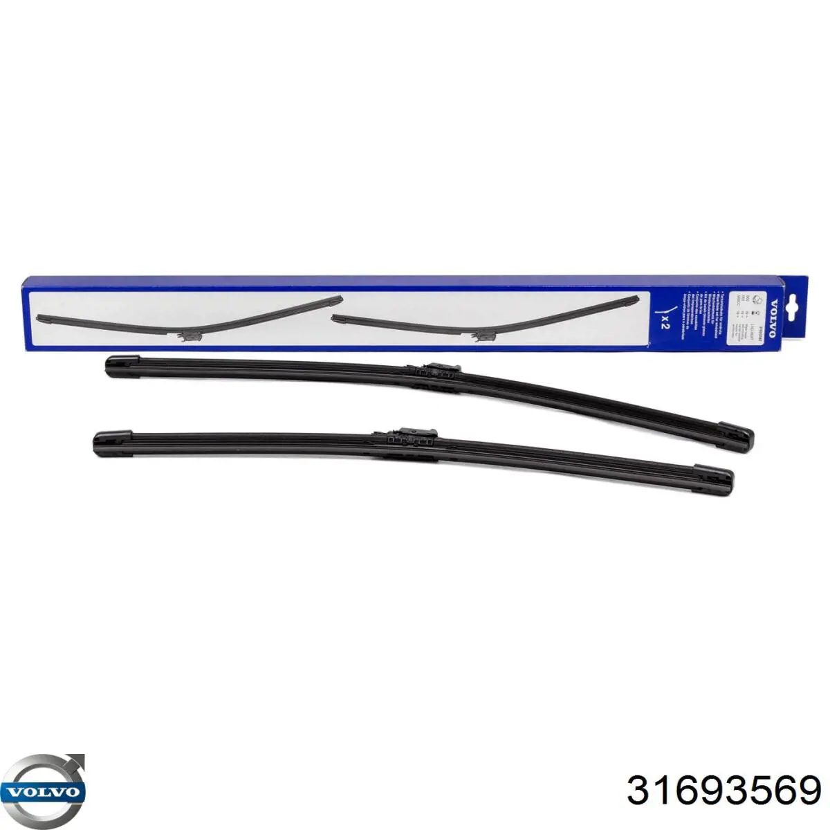Резинка щетки стеклоочистителя, комплект 31693569 Volvo