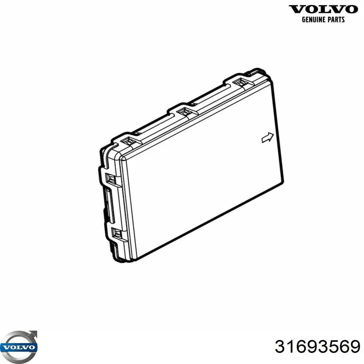 Резинка щетки стеклоочистителя, комплект 31693569 Volvo