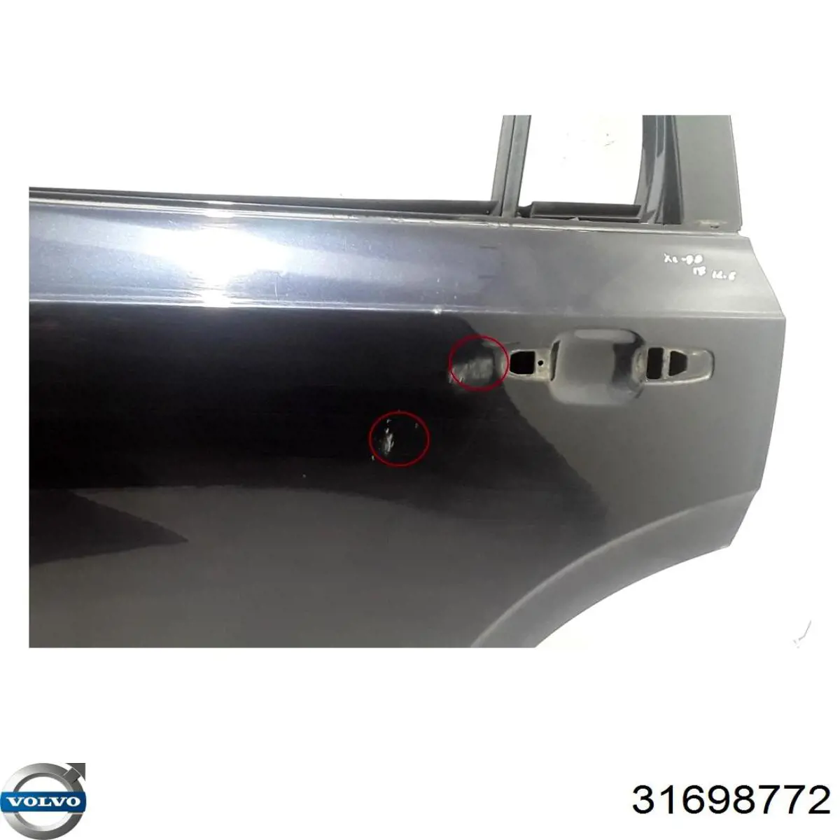 31698772 Volvo Дверь пассажирская задняя левая