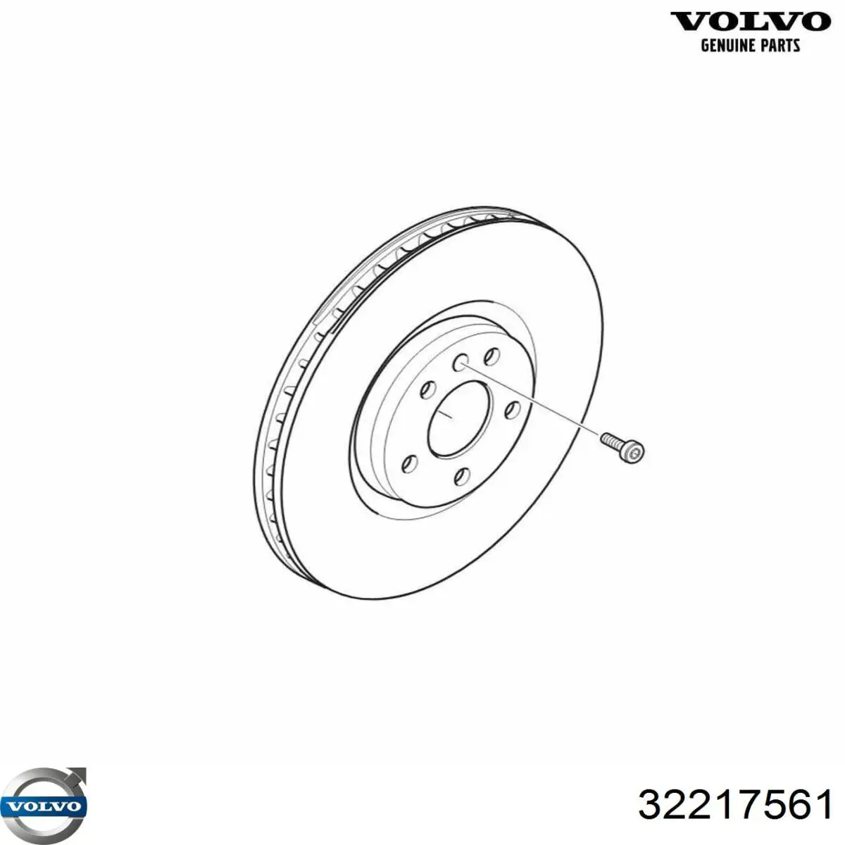 Передние тормозные диски 32217561 Volvo