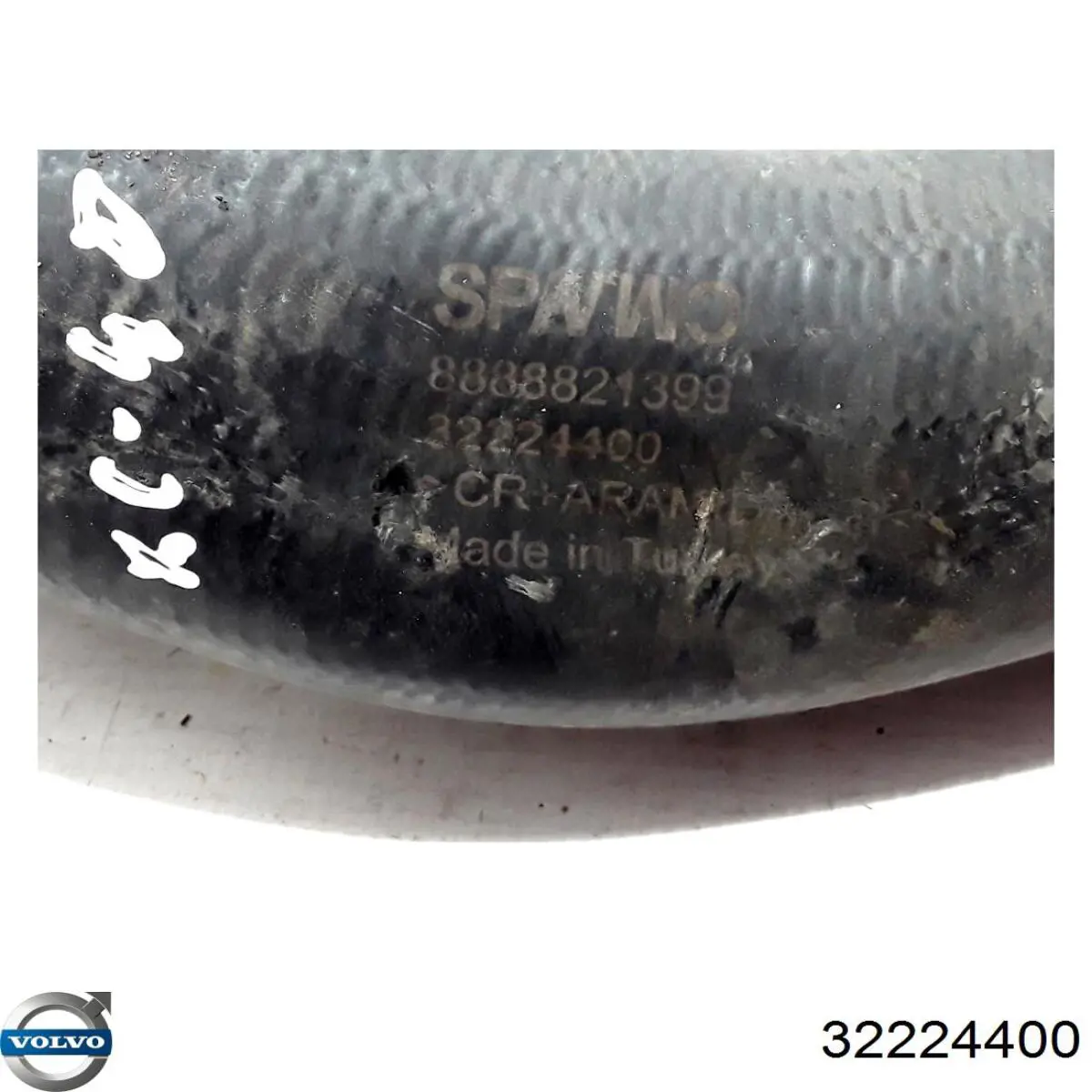 Шланг (патрубок) обогрева дроссельной заслонки Volvo 32224400 цена, от 76.01 USD