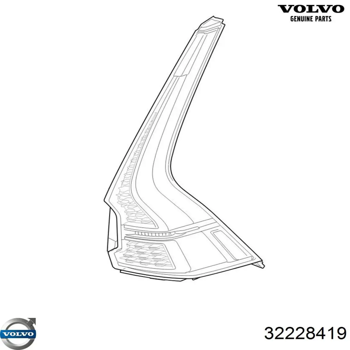 Фонарь сигнала торможения Volvo 32228419 цена, от 55.81 USD