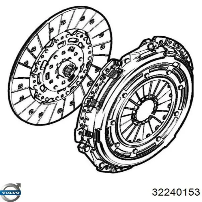 32240153 Volvo kit de embraiagem (3 peças)