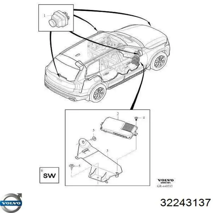Купить 32243137 Volvo Модуль управления камерой