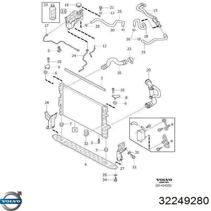 32249280 Volvo шланг (патрубок интеркуллера верхний)