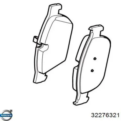 Передние тормозные колодки 32276321 Volvo