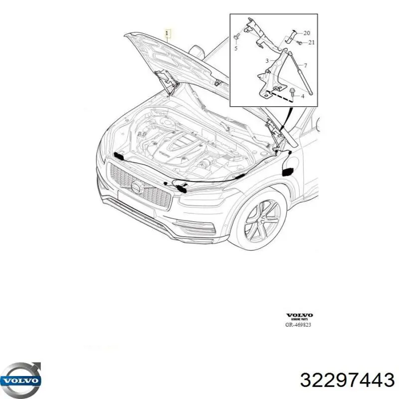 Купить 32297443 Volvo Крыло переднее левое