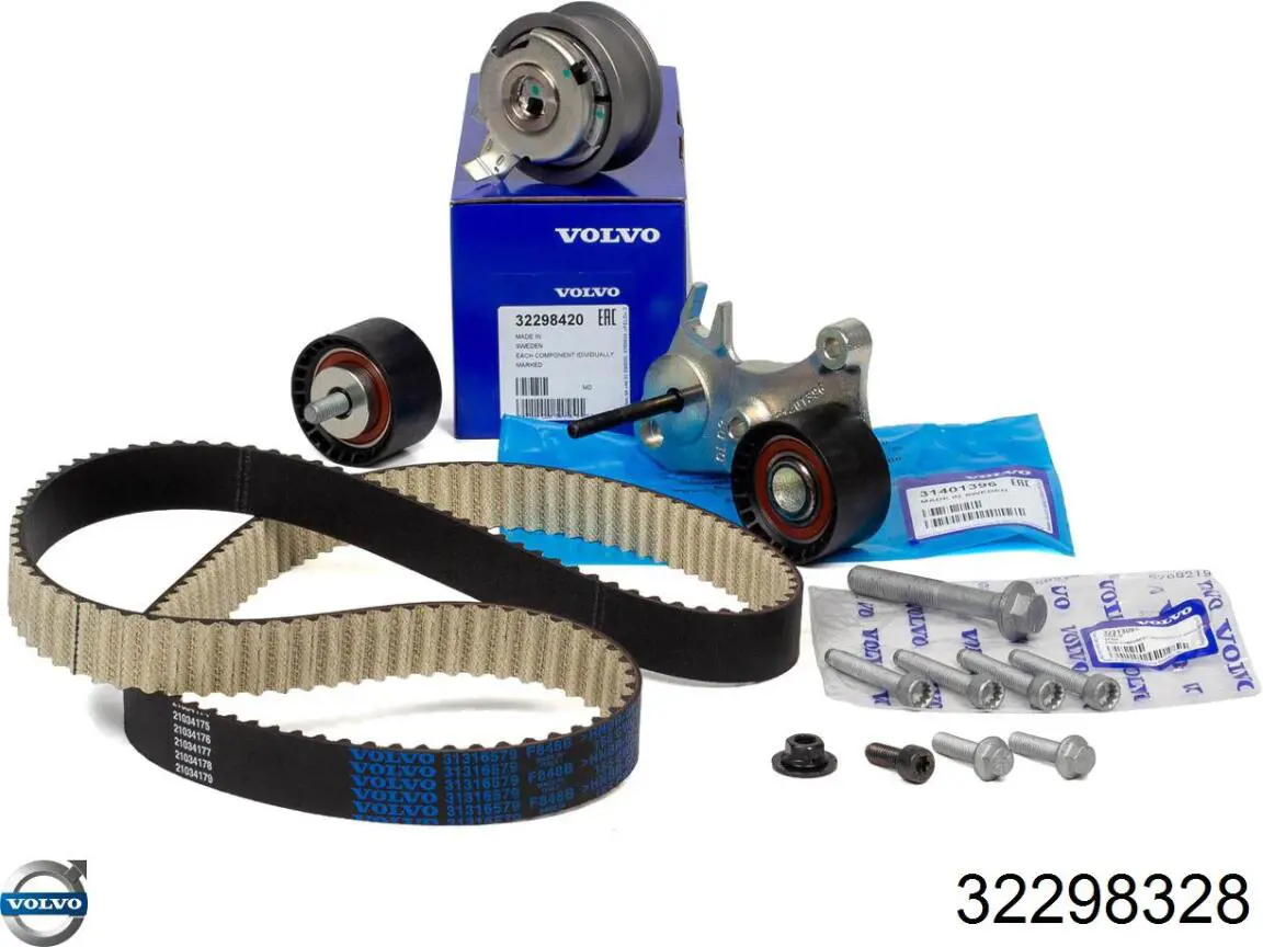 Correia do mecanismo de distribuição de gás, kit 32298328 Volvo