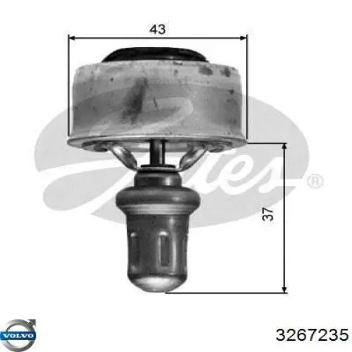 Термостат в корпусе Volvo 3267235 цена, от 6.08 USD