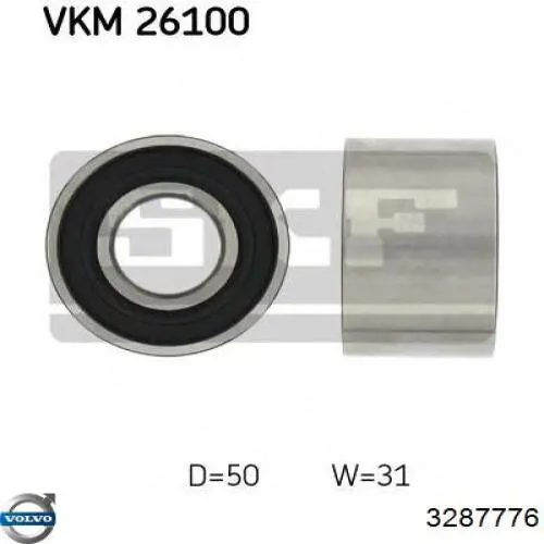 Обводной ролик ремня ГРМ Volvo 3287776 цена, от 20.55 USD