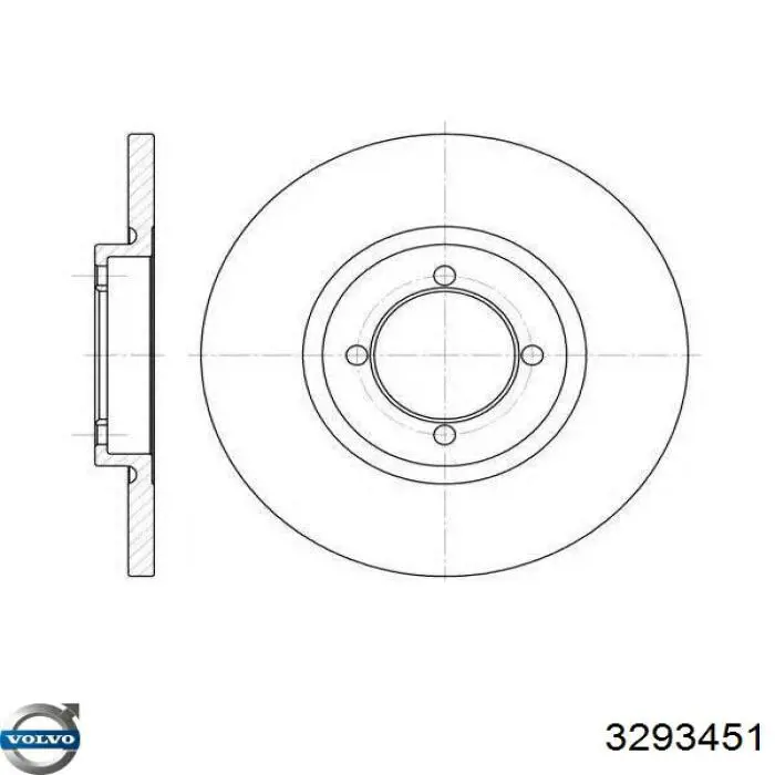  Передние тормозные диски Volvo 340/360 