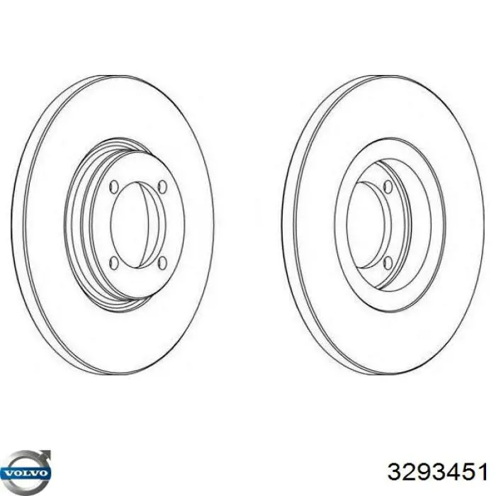 Передние тормозные диски 3293451 Volvo
