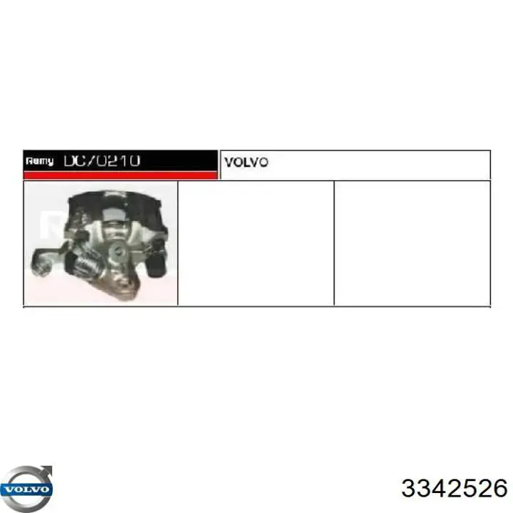 3342526 Volvo Тормозной суппорт задний левый