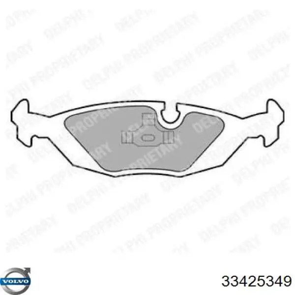 33425349 Volvo Колодки тормозные дисковые комплект
