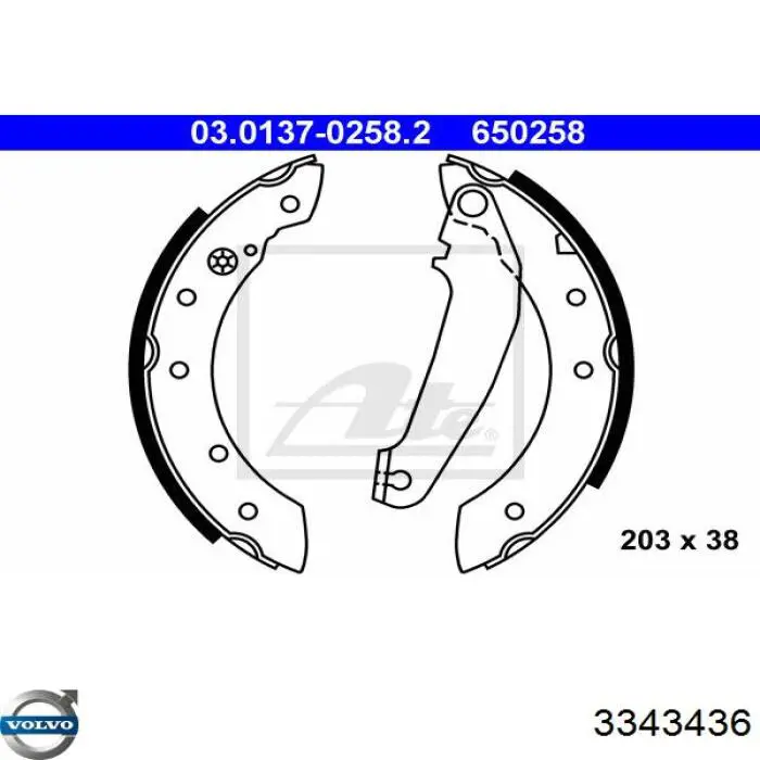 Тормоза рабочие задние ножные и тормозные барабаны Volvo 3343436 цена, от 18.33 USD