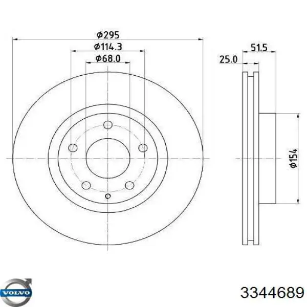 Купить 3546381 Volvo Комплект пружинок крепления дисковых колодок задних