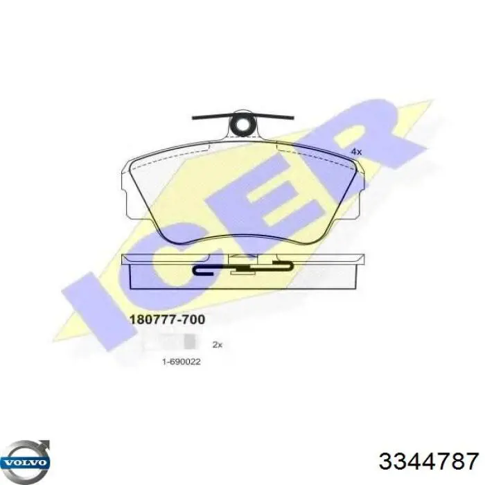 Купить 3344787 Volvo Колодки тормозные