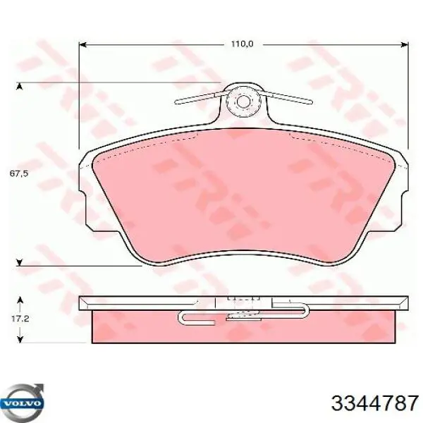 3344787 Volvo Колодки передние