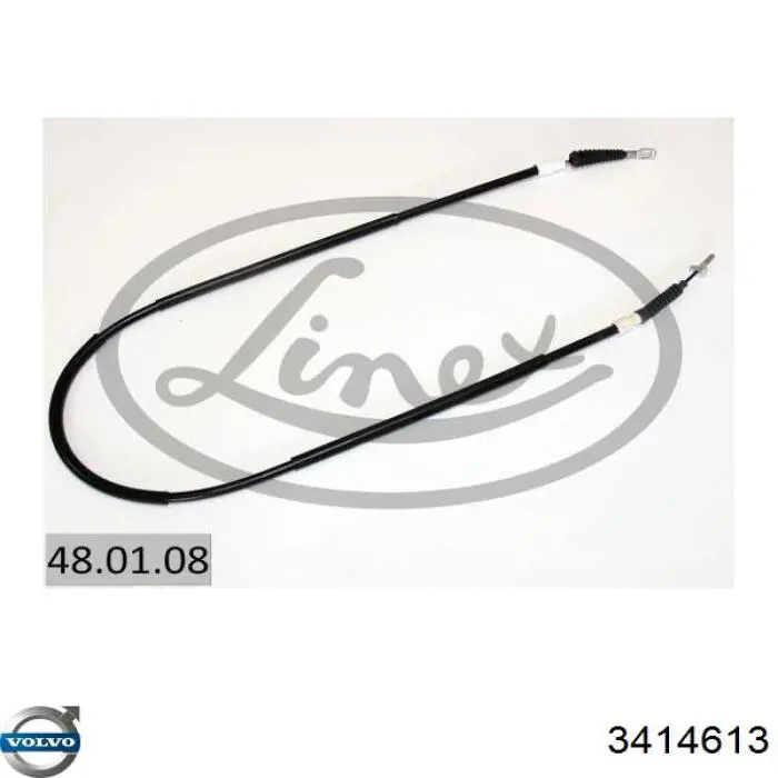 Задний трос ручника 3414613 Volvo