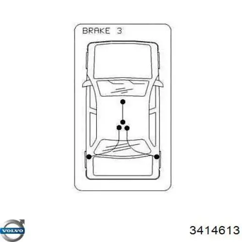 Задний трос ручника Volvo 3414613 цена, от 11.74 USD