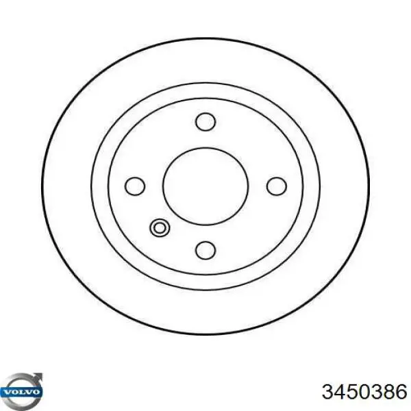 3450386 Volvo диск тормозной задний