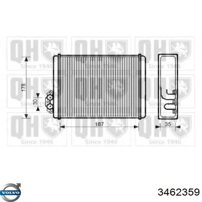 Радиатор печки 3462359 Volvo