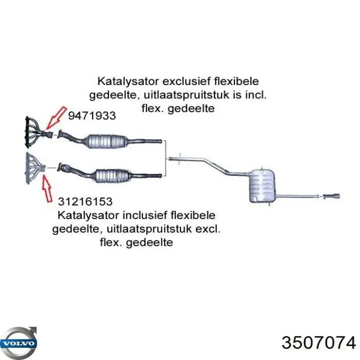 Прокладка коллектора выпускного Volvo 3507074 цена, от 3.18 USD