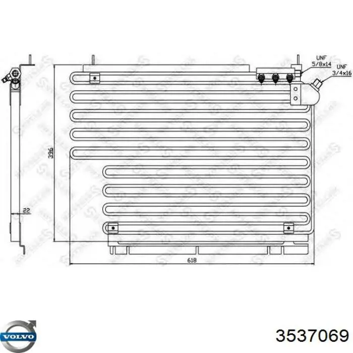 Купить Радиатор кондиционера Вольво 740  744