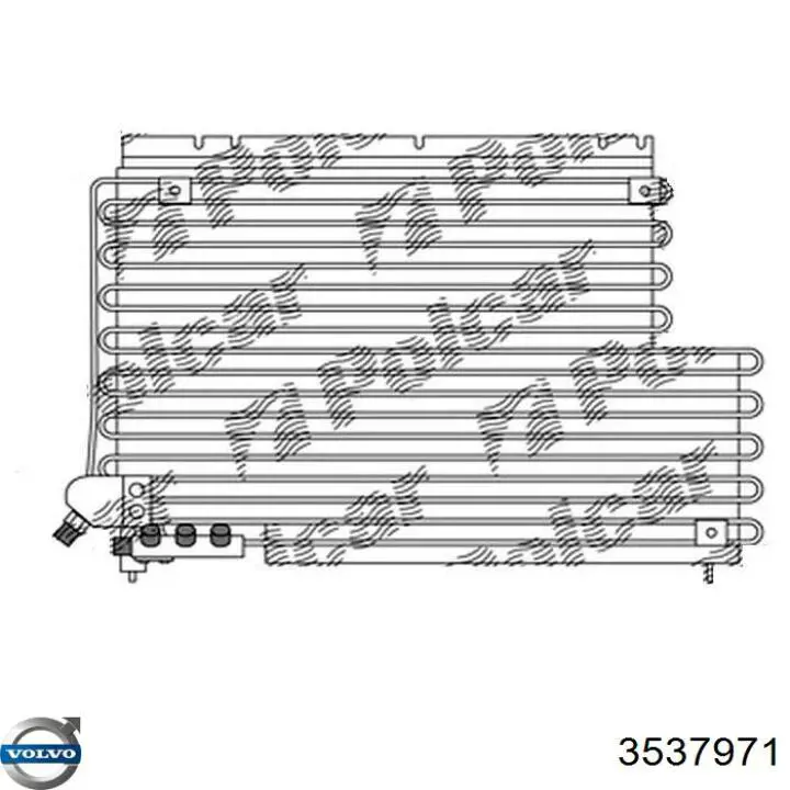 Радиатор кондиционера 3537971 Volvo