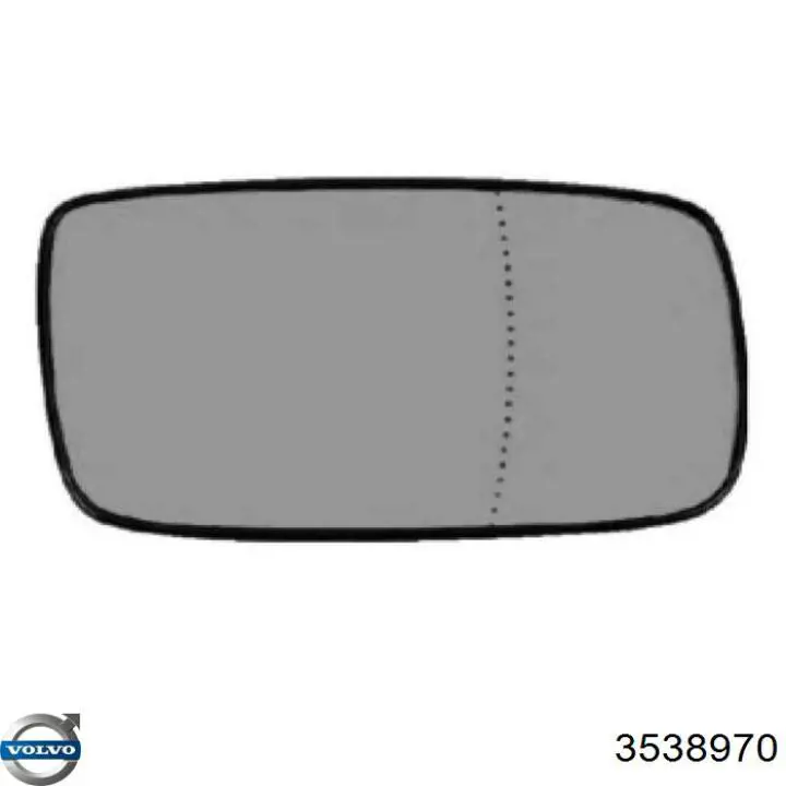 3538970 Volvo зеркальный элемент зеркала заднего вида левого