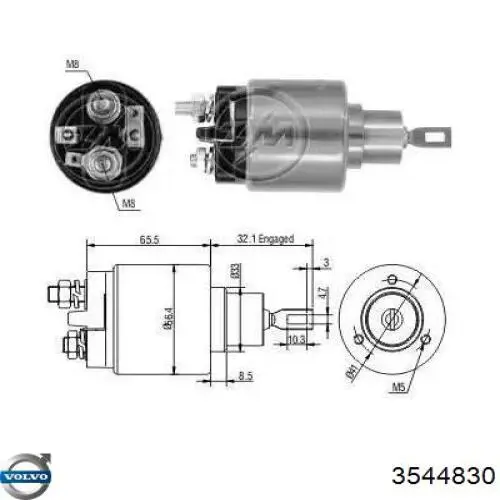 Втягивающее Volvo 3544830 цена, от 20.26 USD