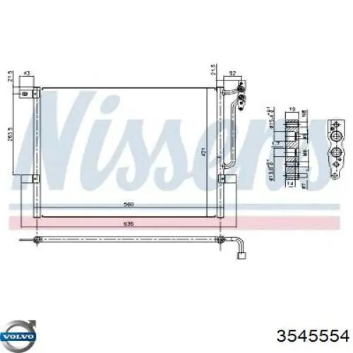 3545554 Volvo Ресивер-осушитель кондиционера