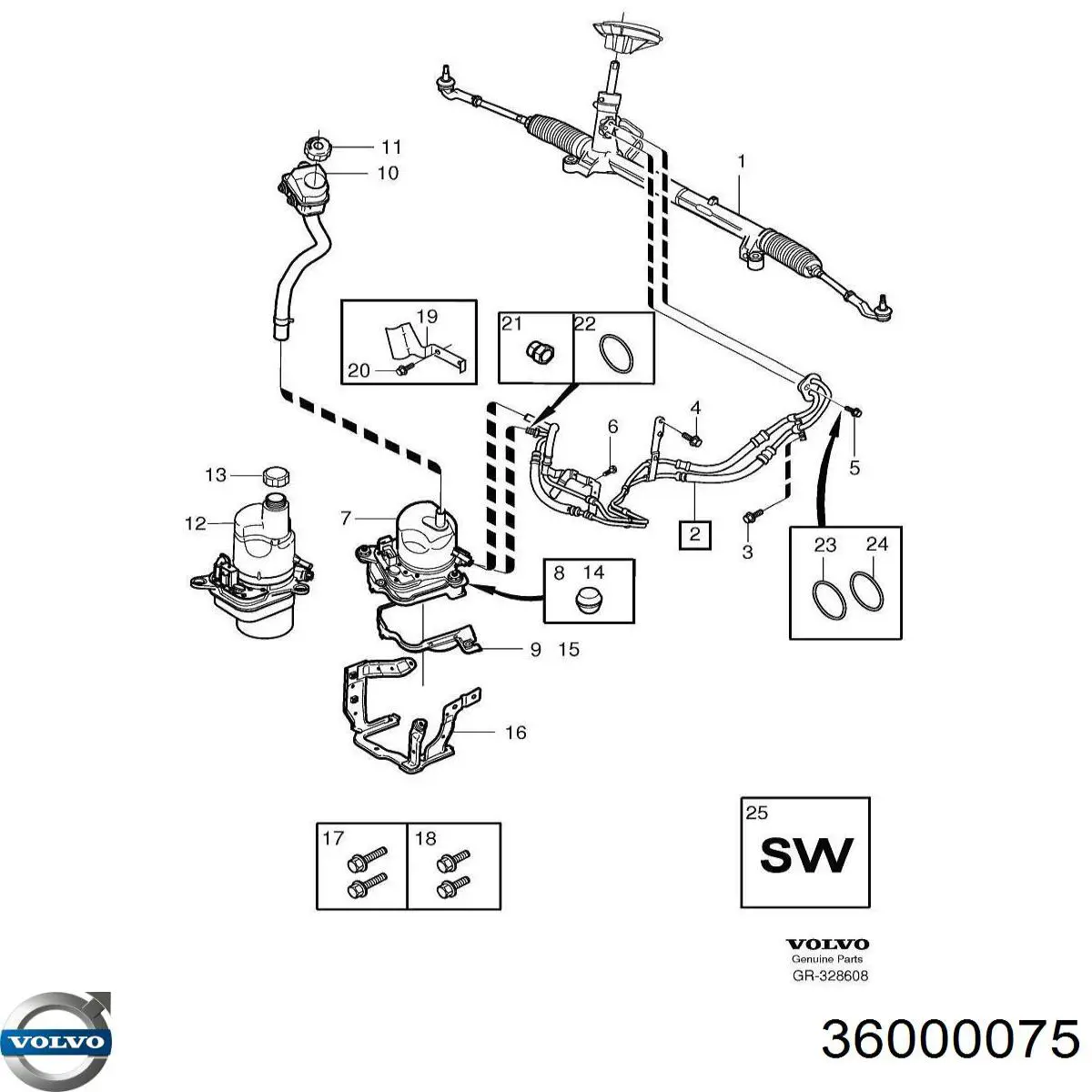 Насос ГУР 36000075 Volvo