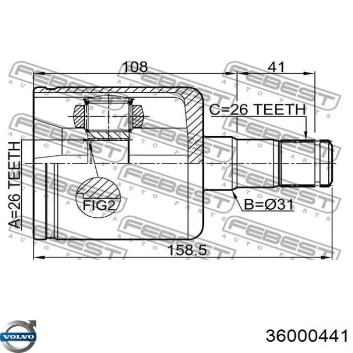 Купить 30783173 Volvo Привод в сборе левый