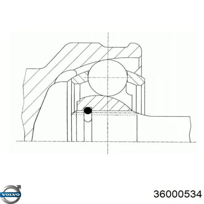 Полуось (привод) передняя правая 9445913 Volvo