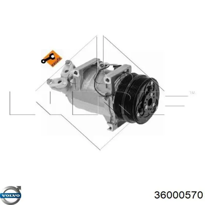 Компрессор системы кондиционирования Volvo 36000570 цена, от 142.29 USD