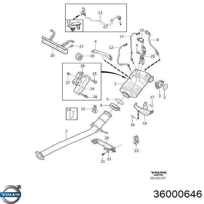 ДПФ фильтр Volvo 36000646 цена, от 756.60 USD