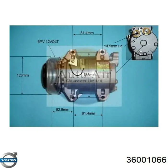 36001066 Volvo компрессор кондиционера