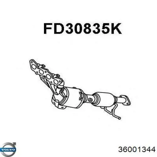 Каталитический нейтрализатор отработавших газов Volvo 36001344 цена, от 64.13 USD