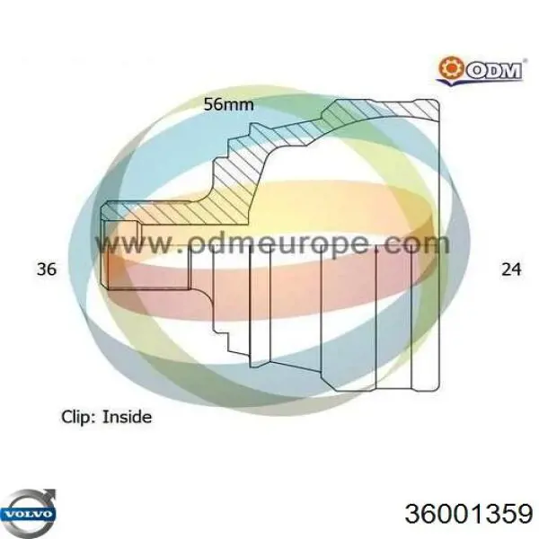 36001359 Volvo junta homocinética externa dianteira direita