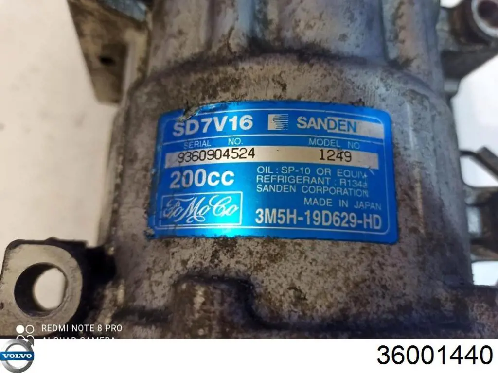36001440 Volvo Компрессор хладагента