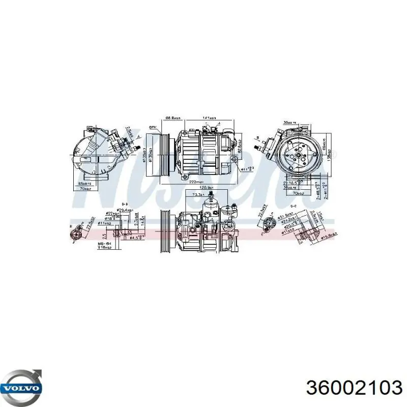 Купить 36002103 Volvo Компрессор климатической установки