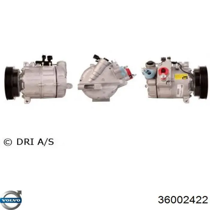 Компрессор системы кондиционирования Volvo 36002422 цена, от 326.20 USD