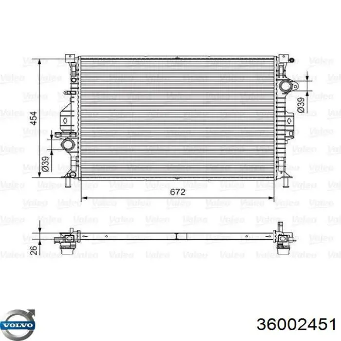 Радиатор охлаждения Volvo 36002451