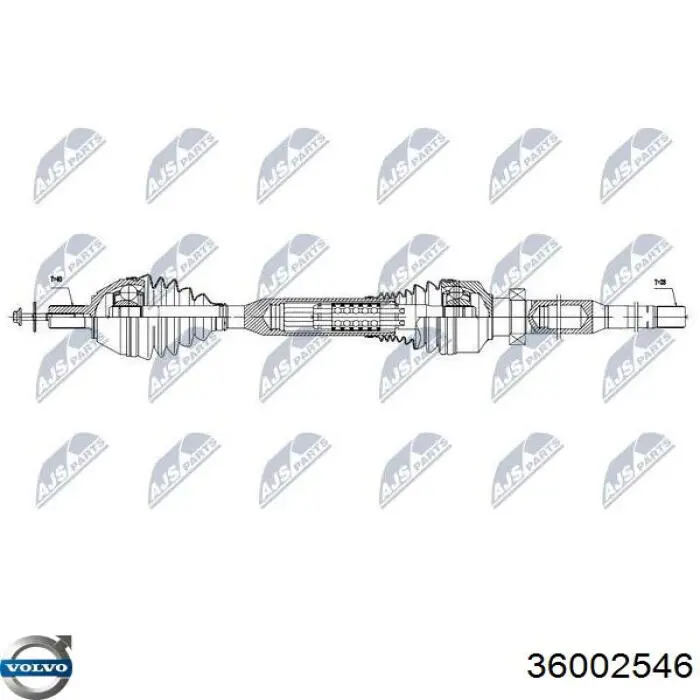 25532 GKN-Spidan Полуось передняя, правая
