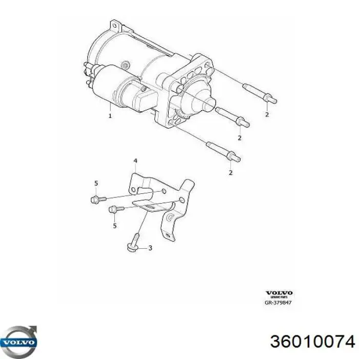 36010074 Volvo motor de arranco